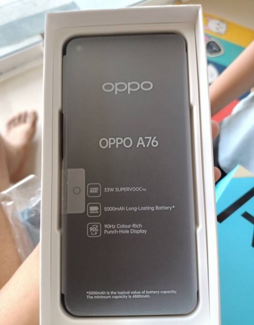 ขาย มือถือ OPPO A76 ทนทานต่อรอยขีดข่วน เเรม6GB+128GB ชิปเซ็ต Snapdragon 680 picture